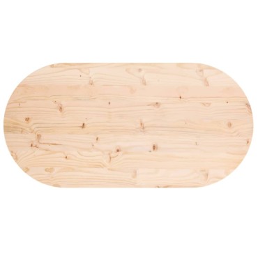 vidaXL Επιφάνεια Τραπεζιού Οβάλ 110x55x2,5cm Μασίφ Ξύλο Πεύκου 1 τεμ.