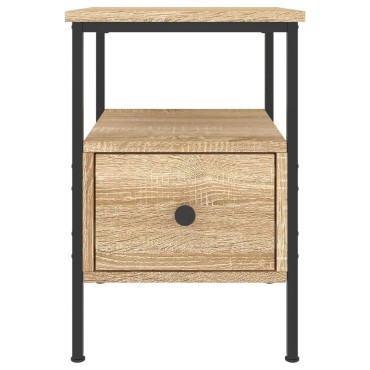 vidaXL Κομοδίνο Sonoma Δρυς 34x36x50cm από Επεξεργασμένο Ξύλο 1 τεμ.