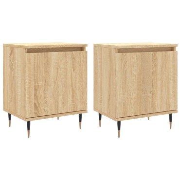 vidaXL Κομοδίνα 2 τεμ. Sonoma Δρυς 40x30x50cm από Επεξεργασμένο Ξύλο