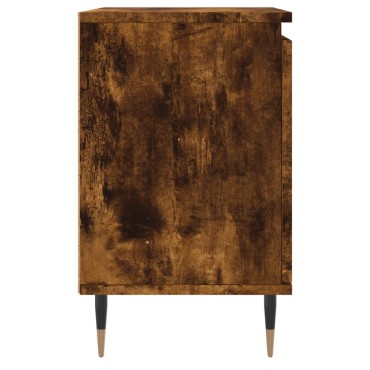 vidaXL Κομοδίνα 2 τεμ. Καπνιστή Δρυς 40x30x50cm από Επεξεργασμένο Ξύλο