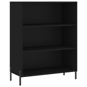 vidaXL Ραφιέρα Μαύρη 69,5x32,5x90cm από Επεξεργασμένο Ξύλο 1 τεμ.
