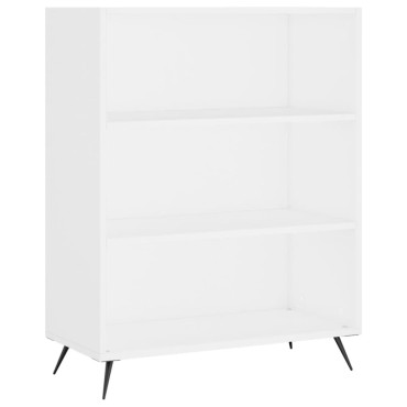 vidaXL Βιβλιοθήκη Λευκή 69,5x32,5x90cm από Επεξεργασμένο Ξύλο 1 τεμ.