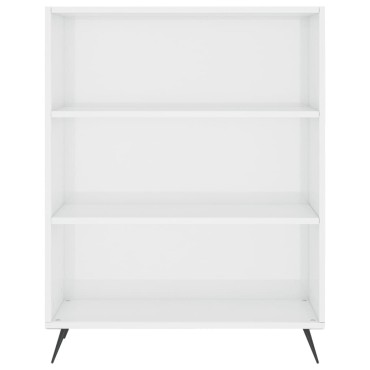 vidaXL Βιβλιοθήκη Γυαλιστερό Λευκό 69,5x32,5x90cm Επεξεργασμένο Ξύλο 1 τεμ.