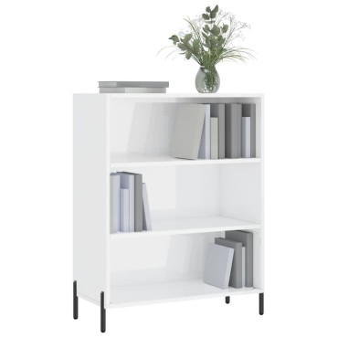 vidaXL Ραφιέρα Λευκή 69,5x32,5x90cm από Επεξεργασμένο Ξύλο 1 τεμ.