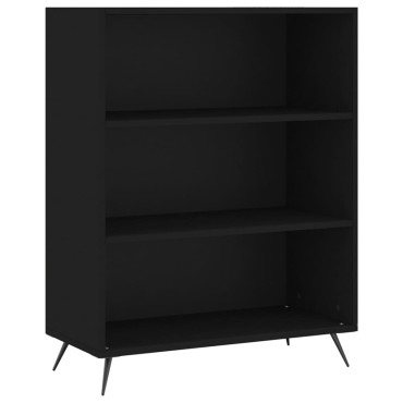vidaXL Βιβλιοθήκη Μαύρη 69,5x32,5x90cm από Επεξεργασμένο Ξύλο 1 τεμ.