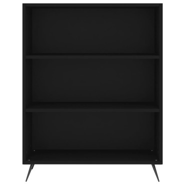 vidaXL Βιβλιοθήκη Μαύρη 69,5x32,5x90cm από Επεξεργασμένο Ξύλο 1 τεμ.