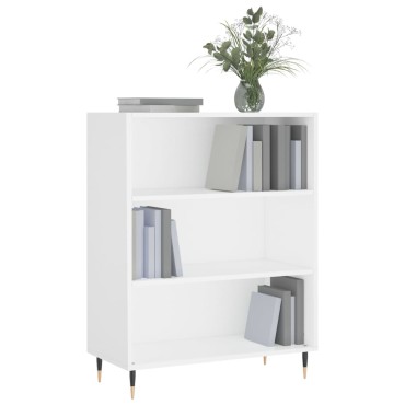 vidaXL Βιβλιοθήκη Λευκή 69,5x32,5x90cm από Επεξεργασμένο Ξύλο 1 τεμ.