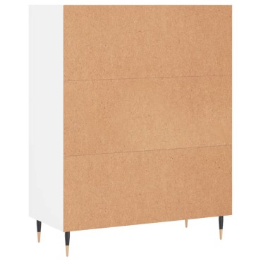 vidaXL Βιβλιοθήκη Λευκή 69,5x32,5x90cm από Επεξεργασμένο Ξύλο 1 τεμ.