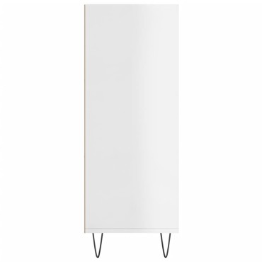 vidaXL Βιβλιοθήκη Γυαλιστερό Λευκό 69,5x32,5x90cm Επεξεργασμένο Ξύλο 1 τεμ.