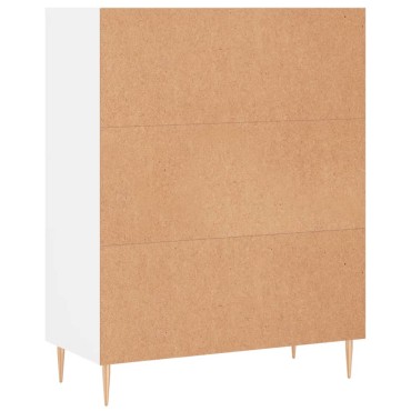 vidaXL Βιβλιοθήκη Λευκή 69,5x32,5x90cm από Επεξεργασμένο Ξύλο 1 τεμ.