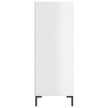 vidaXL Βιβλιοθήκη Γυαλιστερό Λευκό 69,5x32,5x90cm Επεξεργασμένο Ξύλο 1 τεμ.