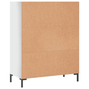 vidaXL Βιβλιοθήκη Γυαλιστερό Λευκό 69,5x32,5x90cm Επεξεργασμένο Ξύλο 1 τεμ.