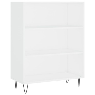 vidaXL Βιβλιοθήκη Λευκή 69,5x32,5x90cm από Επεξεργασμένο Ξύλο 1 τεμ.