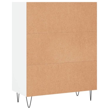 vidaXL Βιβλιοθήκη Λευκή 69,5x32,5x90cm από Επεξεργασμένο Ξύλο 1 τεμ.
