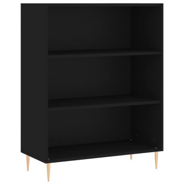 vidaXL Βιβλιοθήκη Μαύρη 69,5x32,5x90cm από Επεξεργασμένο Ξύλο 1 τεμ.
