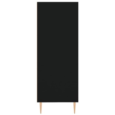 vidaXL Βιβλιοθήκη Μαύρη 69,5x32,5x90cm από Επεξεργασμένο Ξύλο 1 τεμ.