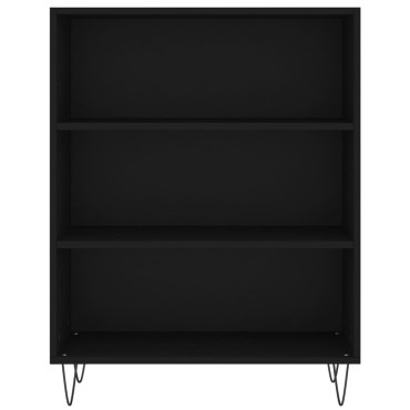 vidaXL Βιβλιοθήκη Μαύρη 69,5x32,5x90cm από Επεξεργασμένο Ξύλο 1 τεμ.