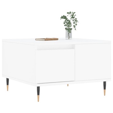 vidaXL Τραπεζάκι Σαλονιού Λευκό 55x55x36,5cm από Επεξεργασμένο Ξύλο 1 τεμ.