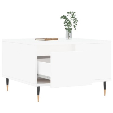 vidaXL Τραπεζάκι Σαλονιού Λευκό 55x55x36,5cm από Επεξεργασμένο Ξύλο 1 τεμ.