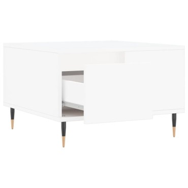 vidaXL Τραπεζάκι Σαλονιού Λευκό 55x55x36,5cm από Επεξεργασμένο Ξύλο 1 τεμ.