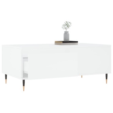 vidaXL Τραπεζάκι Σαλονιού Λευκό 90x50x36,5cm Επεξεργασμένο Ξύλο 1 τεμ.