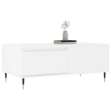 vidaXL Τραπεζάκι Σαλονιού Λευκό 90x50x36,5cm Επεξεργασμένο Ξύλο 1 τεμ.