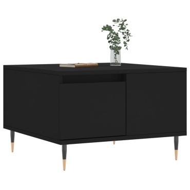 vidaXL Τραπεζάκι Σαλονιού Μαύρο 55x55x36,5cm από Επεξεργασμένο Ξύλο 1 τεμ.