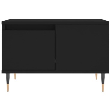 vidaXL Τραπεζάκι Σαλονιού Μαύρο 55x55x36,5cm από Επεξεργασμένο Ξύλο 1 τεμ.