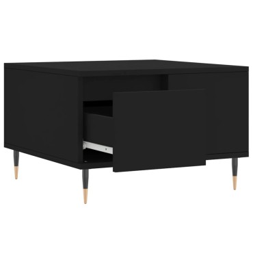 vidaXL Τραπεζάκι Σαλονιού Μαύρο 55x55x36,5cm από Επεξεργασμένο Ξύλο 1 τεμ.