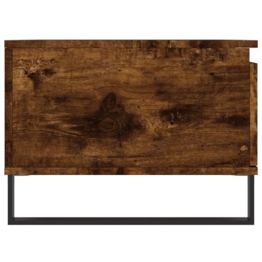 vidaXL Τραπεζάκι Σαλονιού Καπνιστή Δρυς 90x50x36,5cm Επεξεργ. Ξύλο 1 τεμ.