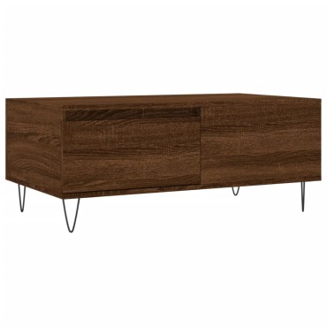 vidaXL Τραπεζάκι Σαλονιού Καφέ Δρυς 90x50x36,5cm Επεξεργασμ. Ξύλο 1 τεμ.