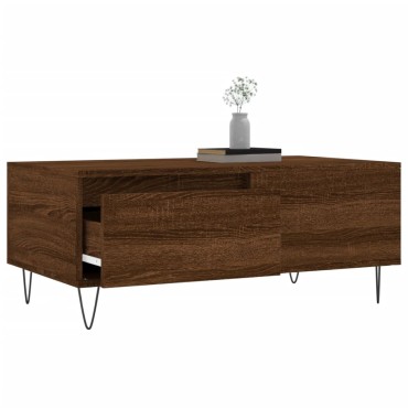 vidaXL Τραπεζάκι Σαλονιού Καφέ Δρυς 90x50x36,5cm Επεξεργασμ. Ξύλο 1 τεμ.