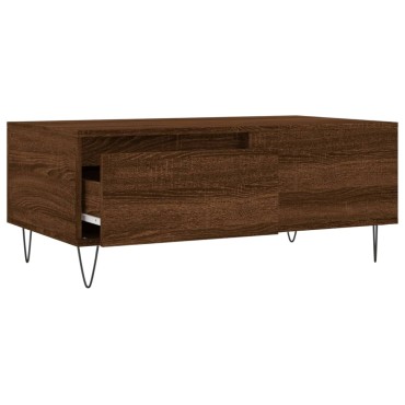 vidaXL Τραπεζάκι Σαλονιού Καφέ Δρυς 90x50x36,5cm Επεξεργασμ. Ξύλο 1 τεμ.