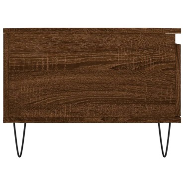 vidaXL Τραπεζάκι Σαλονιού Καφέ Δρυς 90x50x36,5cm Επεξεργασμ. Ξύλο 1 τεμ.