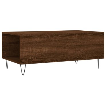 vidaXL Τραπεζάκι Σαλονιού Καφέ Δρυς 90x50x36,5cm Επεξεργασμ. Ξύλο 1 τεμ.