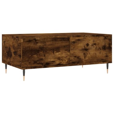vidaXL Τραπεζάκι Σαλονιού Καπνιστή Δρυς 90x50x36,5cm Επεξεργ. Ξύλο 1 τεμ.