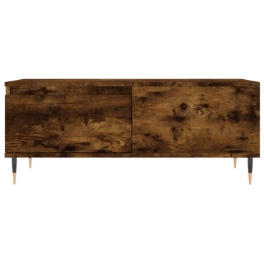 vidaXL Τραπεζάκι Σαλονιού Καπνιστή Δρυς 90x50x36,5cm Επεξεργ. Ξύλο 1 τεμ.