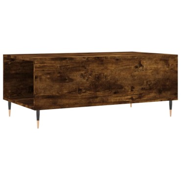 vidaXL Τραπεζάκι Σαλονιού Καπνιστή Δρυς 90x50x36,5cm Επεξεργ. Ξύλο 1 τεμ.