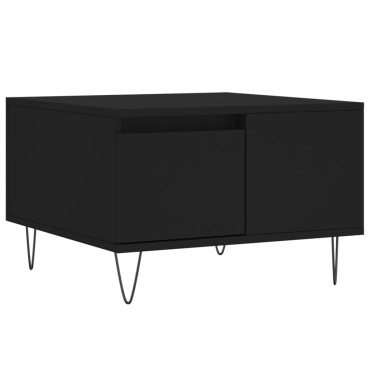 vidaXL Τραπεζάκι Σαλονιού Μαύρο 55x55x36,5cm από Επεξεργασμένο Ξύλο 1 τεμ.