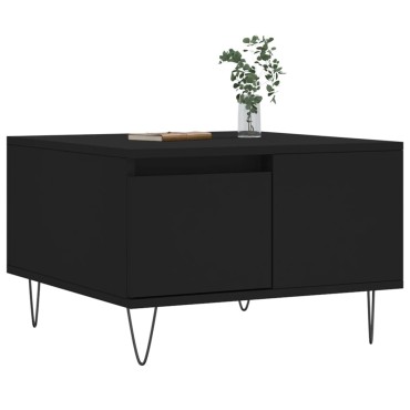 vidaXL Τραπεζάκι Σαλονιού Μαύρο 55x55x36,5cm από Επεξεργασμένο Ξύλο 1 τεμ.