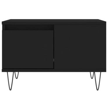 vidaXL Τραπεζάκι Σαλονιού Μαύρο 55x55x36,5cm από Επεξεργασμένο Ξύλο 1 τεμ.