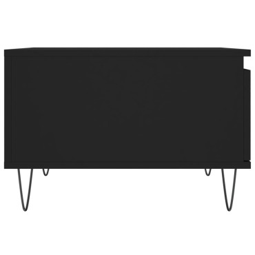 vidaXL Τραπεζάκι Σαλονιού Μαύρο 55x55x36,5cm από Επεξεργασμένο Ξύλο 1 τεμ.