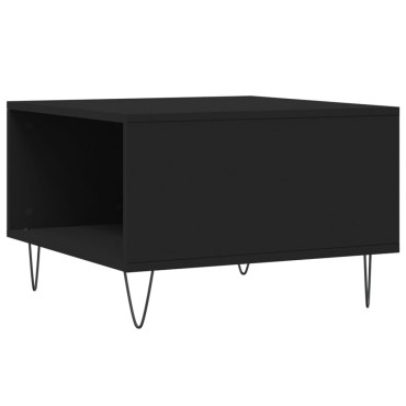 vidaXL Τραπεζάκι Σαλονιού Μαύρο 55x55x36,5cm από Επεξεργασμένο Ξύλο 1 τεμ.