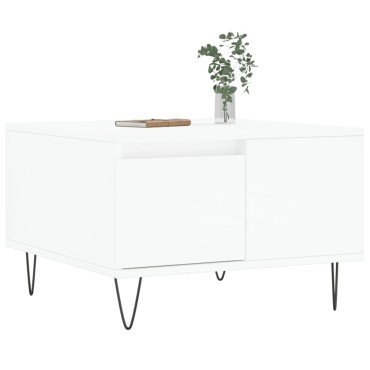 vidaXL Τραπεζάκι Σαλονιού Λευκό 55x55x36,5cm από Επεξεργασμένο Ξύλο 1 τεμ.