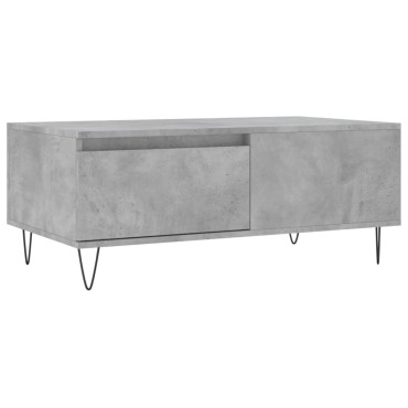 vidaXL Τραπεζάκι Σαλονιού Γκρι Σκυροδ. 90x50x36,5cm Επεξεργ. Ξύλο 1 τεμ.