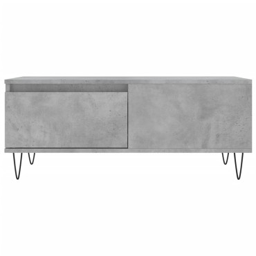 vidaXL Τραπεζάκι Σαλονιού Γκρι Σκυροδ. 90x50x36,5cm Επεξεργ. Ξύλο 1 τεμ.