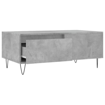 vidaXL Τραπεζάκι Σαλονιού Γκρι Σκυροδ. 90x50x36,5cm Επεξεργ. Ξύλο 1 τεμ.
