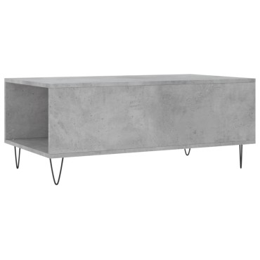 vidaXL Τραπεζάκι Σαλονιού Γκρι Σκυροδ. 90x50x36,5cm Επεξεργ. Ξύλο 1 τεμ.