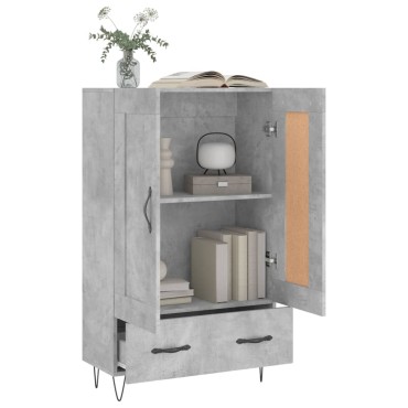 vidaXL Ντουλάπα Γκρι Σκυροδέματος 69,5x31x115cm Επεξεργ. Ξύλο 1 τεμ.