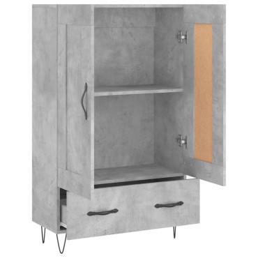 vidaXL Ντουλάπα Γκρι Σκυροδέματος 69,5x31x115cm Επεξεργ. Ξύλο 1 τεμ.